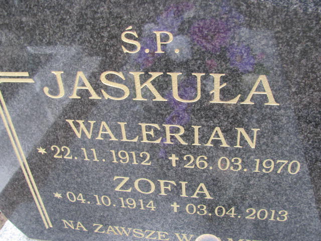 Grób Zofia  Jaskuła 