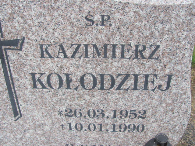 Kazimierz Kołodziej 1952 Brzeg Dolny - Grobonet - Wyszukiwarka osób pochowanych