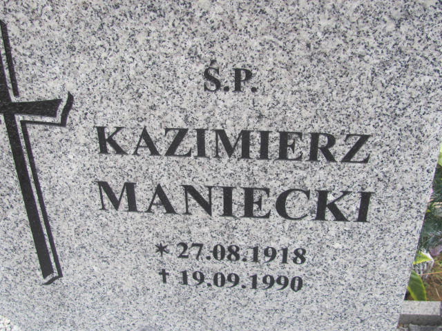 Kazimierz Maniecki 1918 Brzeg Dolny - Grobonet - Wyszukiwarka osób pochowanych