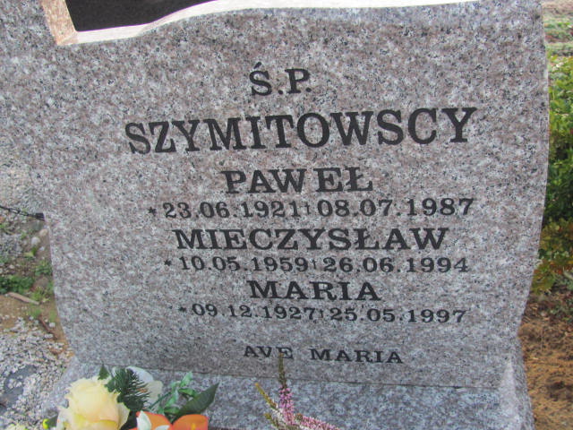 Grób Maria Szymitowska