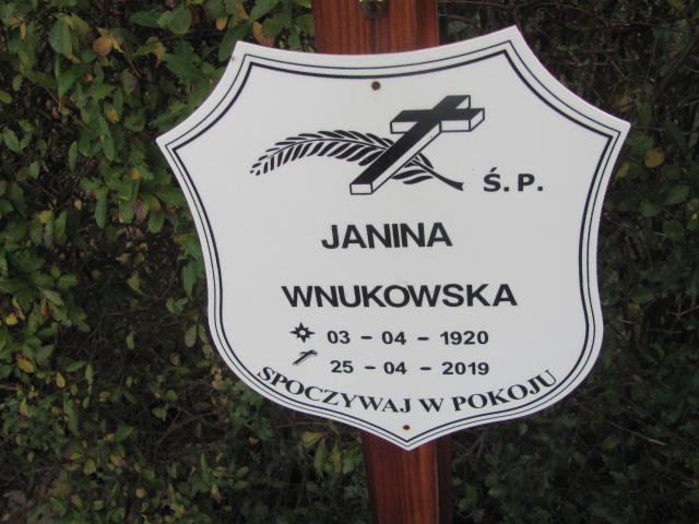 Grób Janina Wnukowska