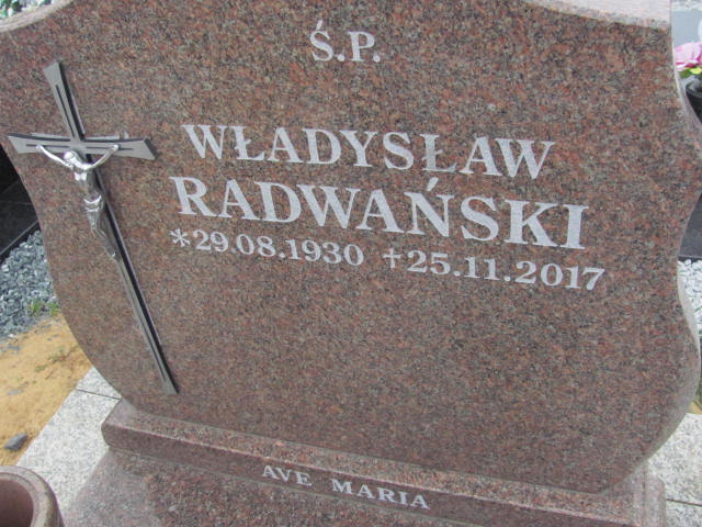 Władysław Radwański 1930 Brzeg Dolny - Grobonet - Wyszukiwarka osób pochowanych